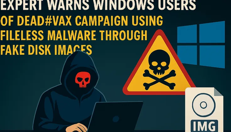 ผู้เชี่ยวชาญเตือนผู้ใช้ Windows ระวังแคมเปญ Dead#Vax ที่ใช้มัลแวร์แบบ Fileless ผ่านไฟล์ Disk Image ปลอม